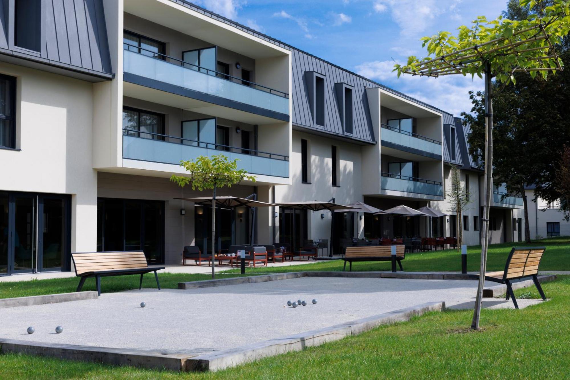 Les Boreales - Appart'Hotel & Restaurant Villers-sur-Mer Bagian luar foto
